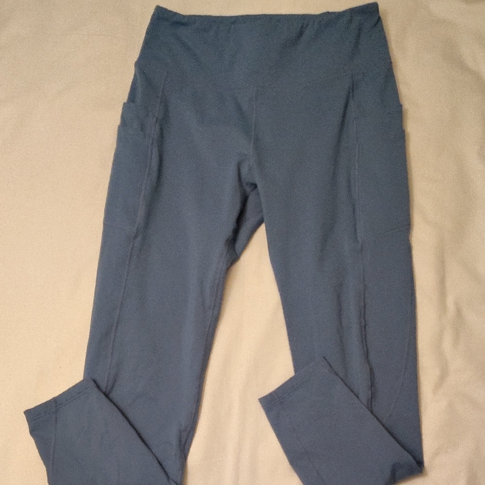 Baleaf Steel Blue Performance Leggings Athletic Leggings EUC Medium